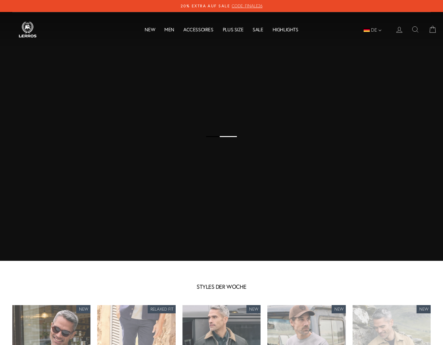 Aktuelle Website-Vorschau von Mode von Lerros