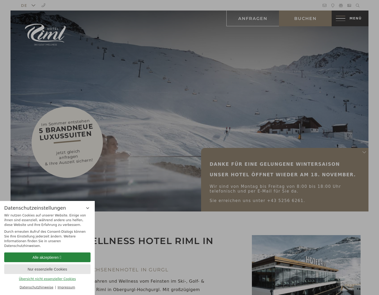Aktuelle Website-Vorschau von Hotel in Hochgurgl, Tirol