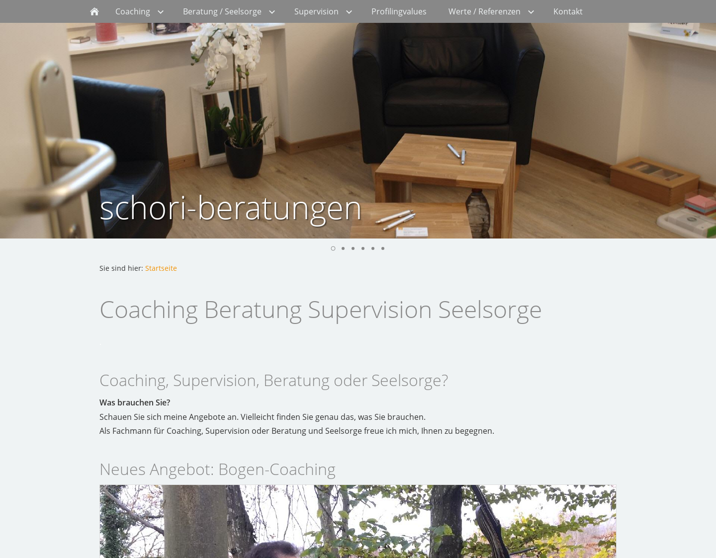 Aktuelle Website-Vorschau von Coaching, Supervision & Seelsorge