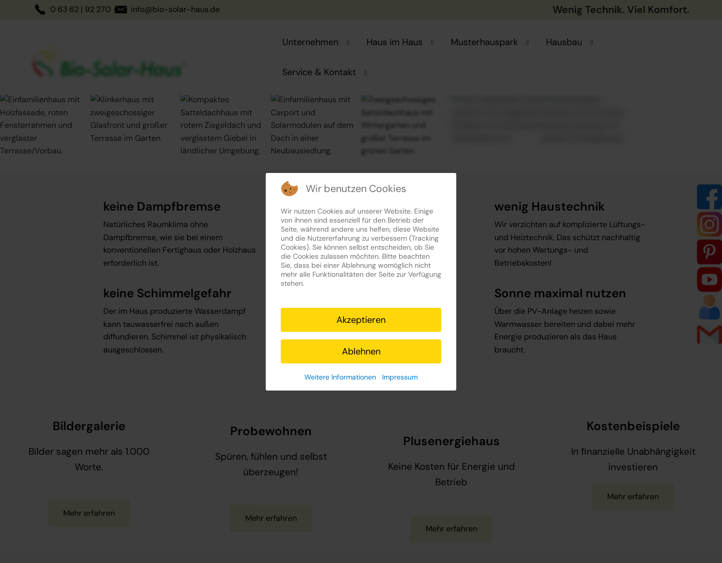Aktuelle Website-Vorschau von Ausbauhaus, Passivhaus, Solar Haus