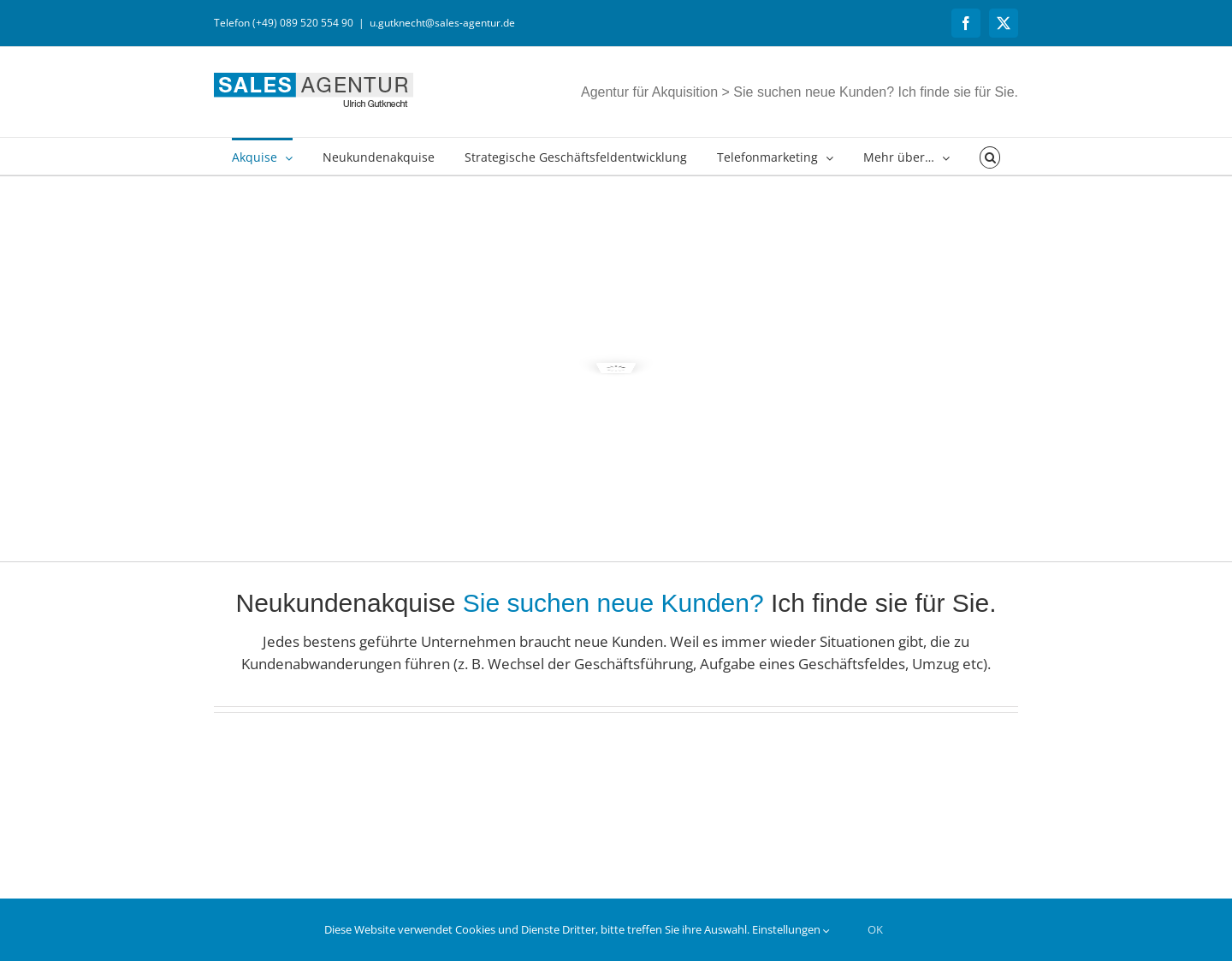 Aktuelle Website-Vorschau von Sales Agentur - Agentur für Akquisi
