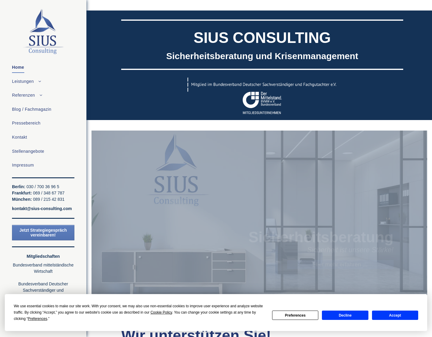 Aktuelle Website-Vorschau von Sicherheit ist unsere Stärke