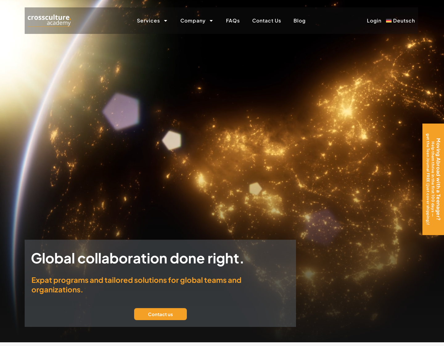 Aktuelle Website-Vorschau von Crossculture Academy