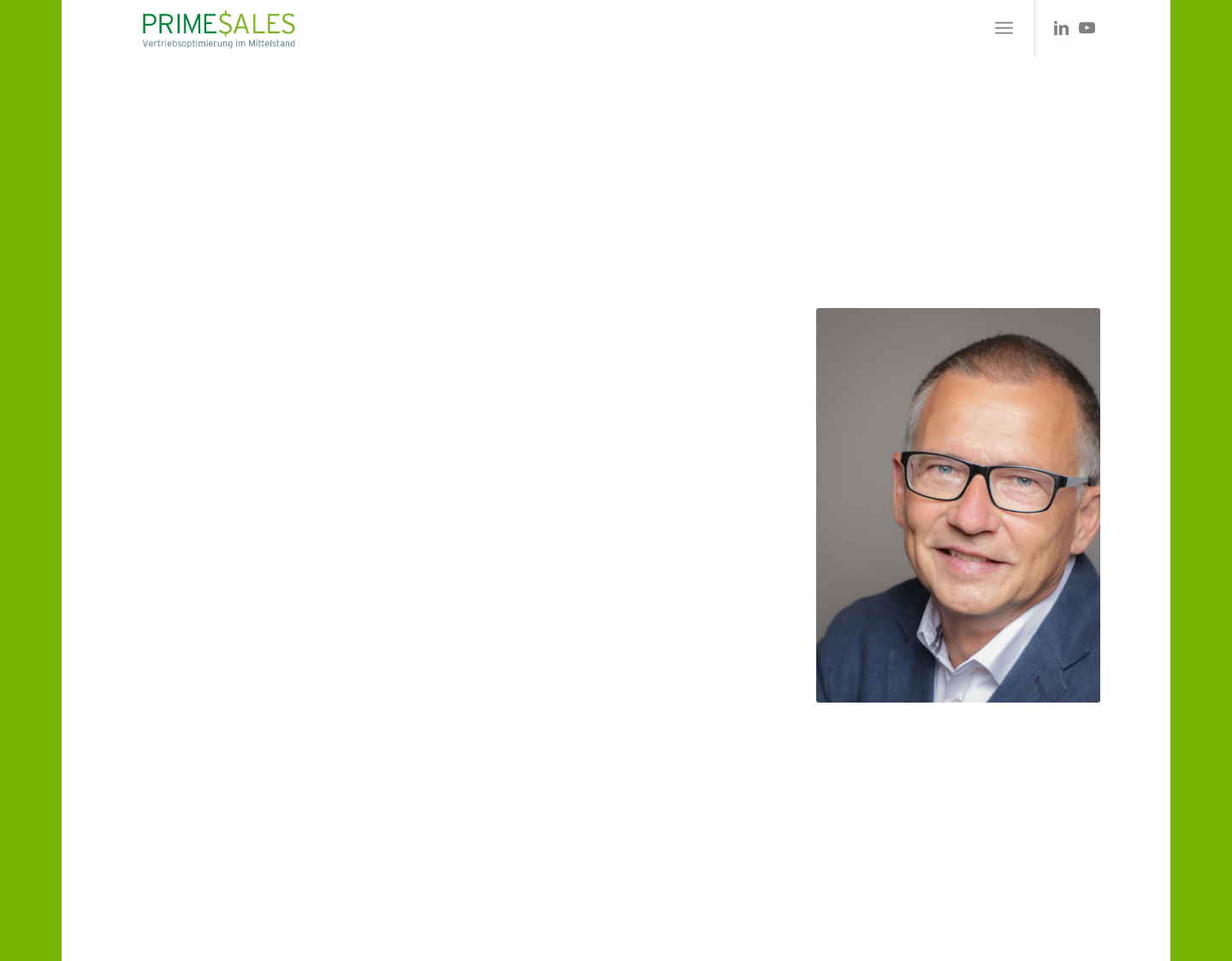 Aktuelle Website-Vorschau von Primesales Vertriebsoptimierung