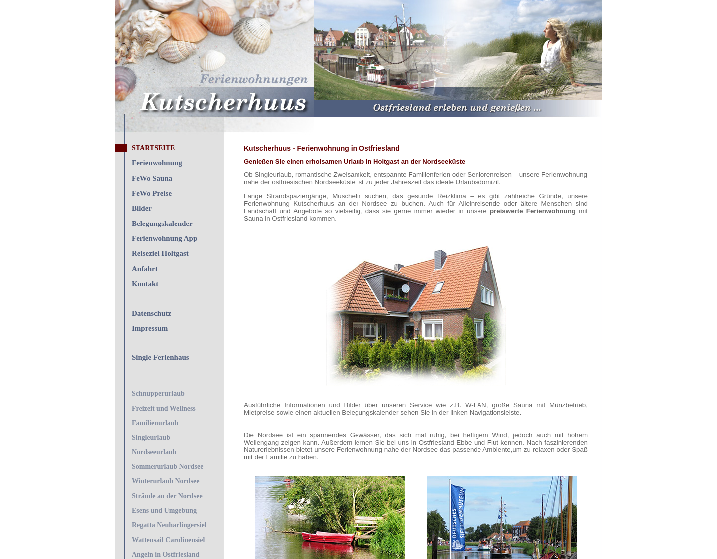 Aktuelle Website-Vorschau von Urlaub mit Sauna in Ostfriesland