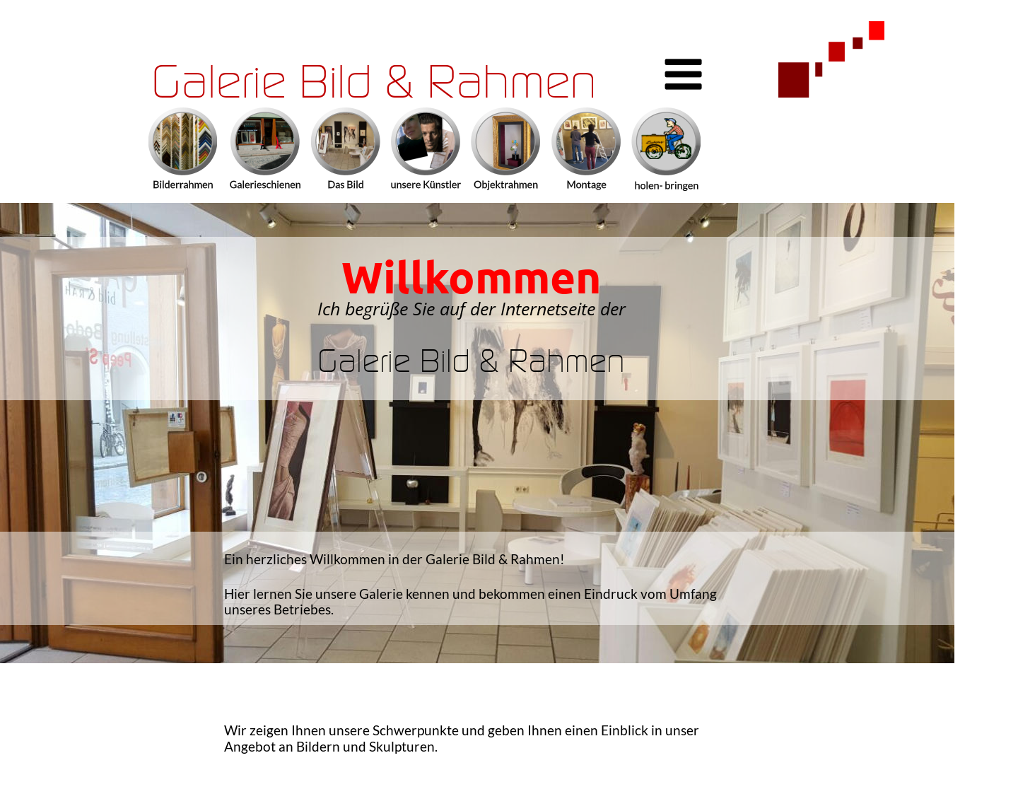 Aktuelle Website-Vorschau von Galerie Bild & Rahmen Regensburg