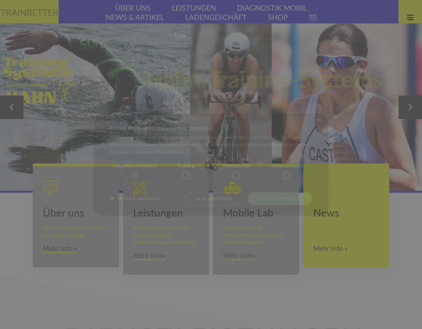 Aktuelle Website-Vorschau von Hahn-Training-Systems TM