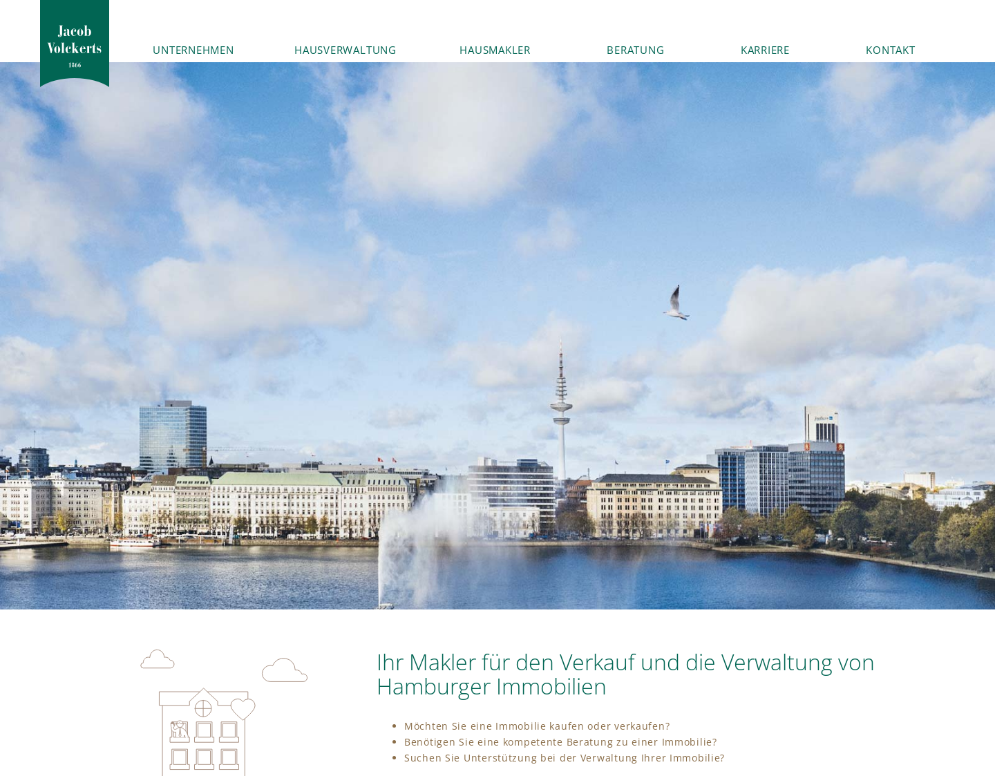 Aktuelle Website-Vorschau von Hamburger Immobilienverwaltung