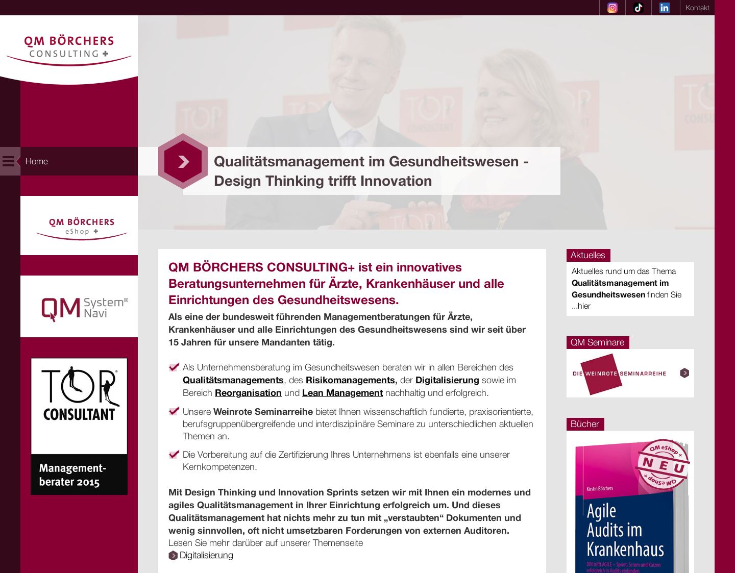 Aktuelle Website-Vorschau von Beratung im Gesundheitswesen