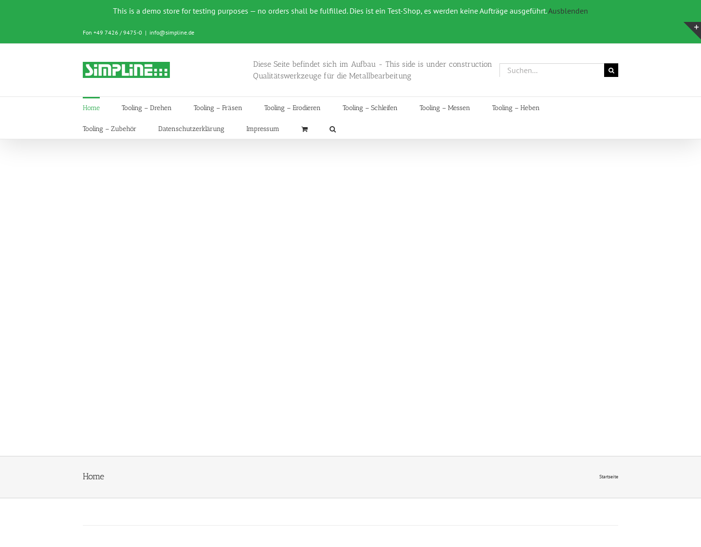 Aktuelle Website-Vorschau von Simpline - Qualitätswerkzeuge