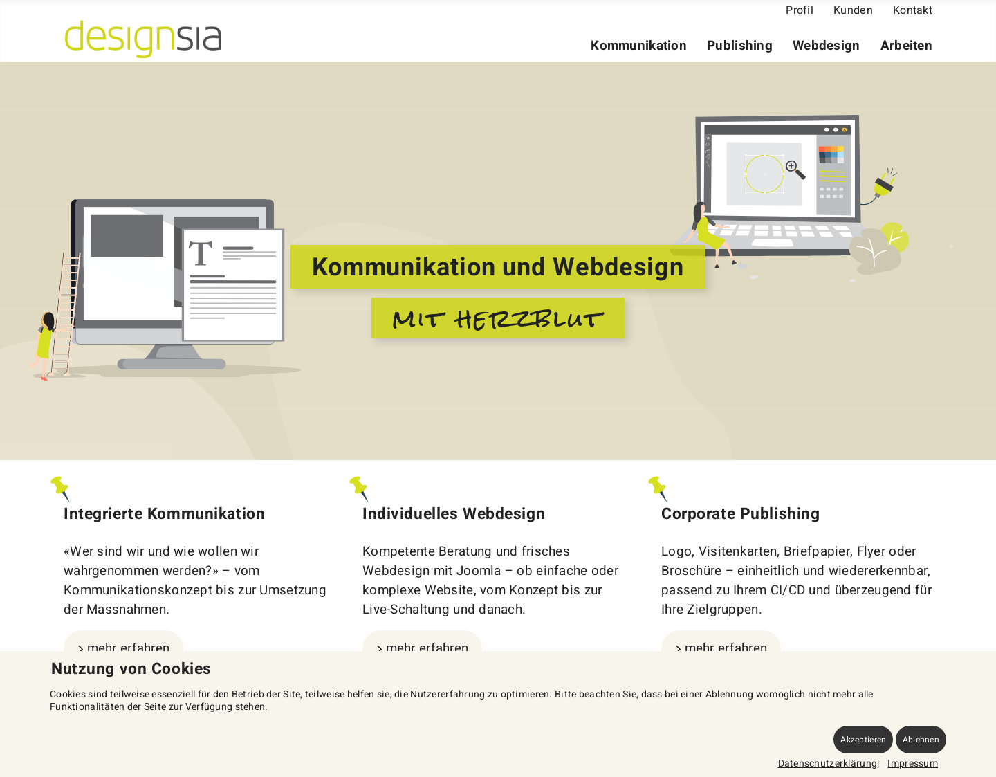 Aktuelle Website-Vorschau von Integrierte Kommunikation