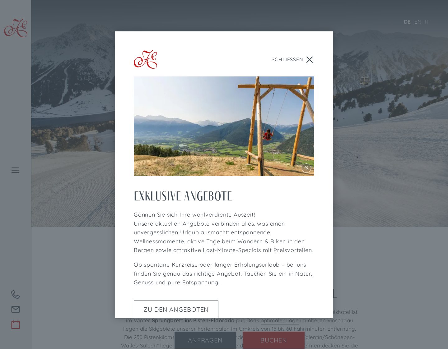 Aktuelle Website-Vorschau von 3 Länder Skisafari