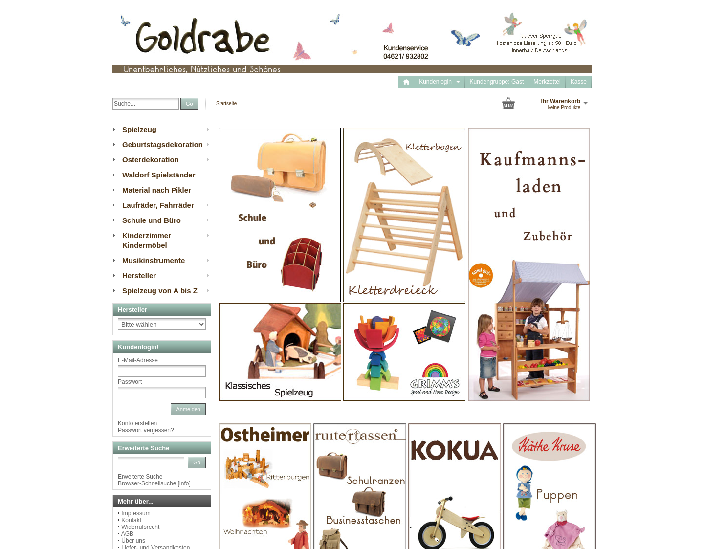 Aktuelle Website-Vorschau von Holzspielzeug