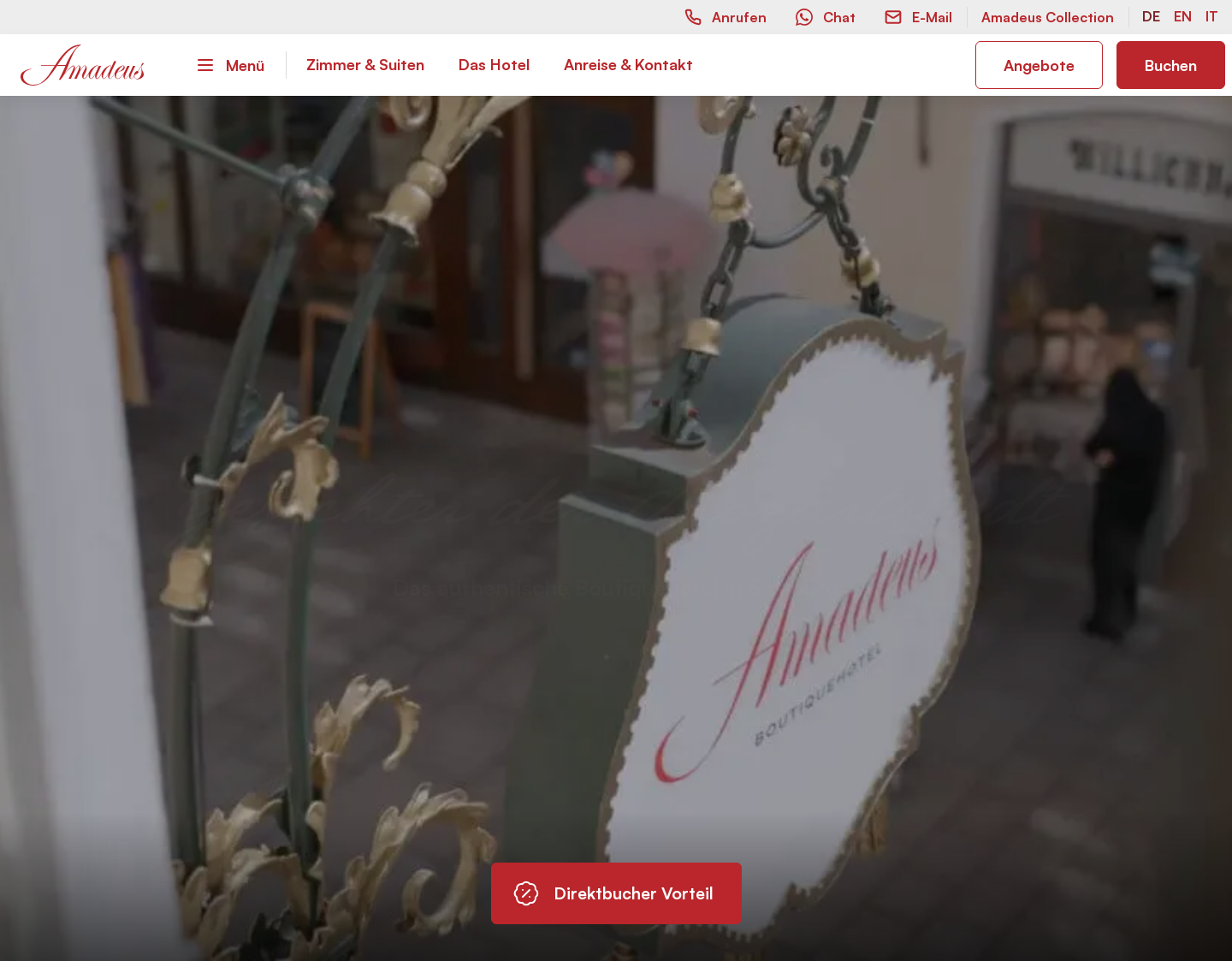 Aktuelle Website-Vorschau von Hotel Amadeus Salzburg