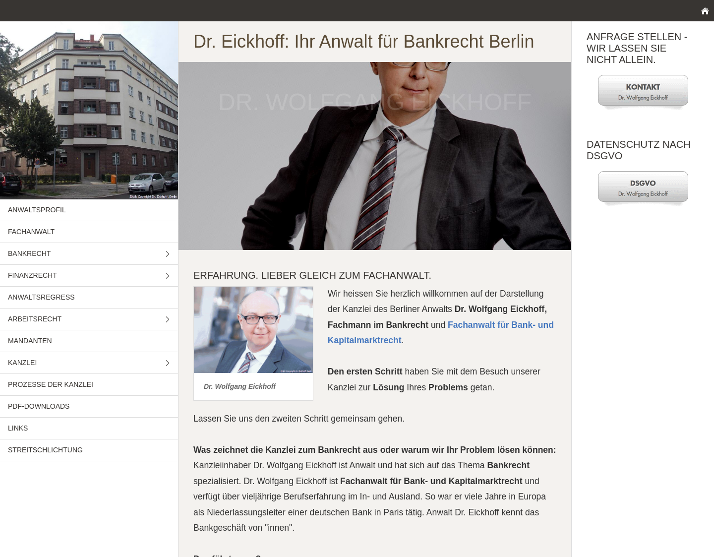 Aktuelle Website-Vorschau von Anwalt Finanzrecht Dr. Eickhoff
