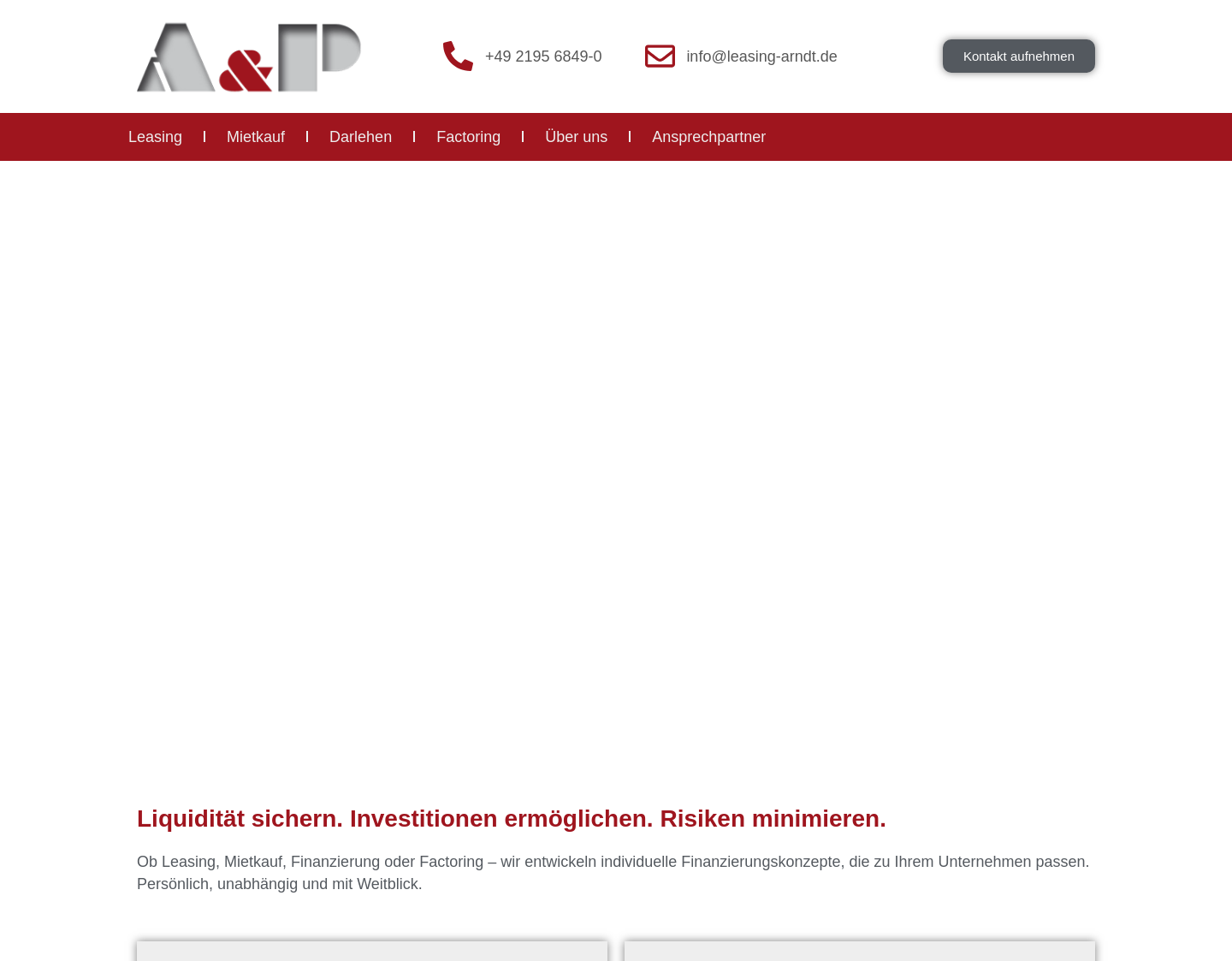 Aktuelle Website-Vorschau von Arndt und Partner GmbH