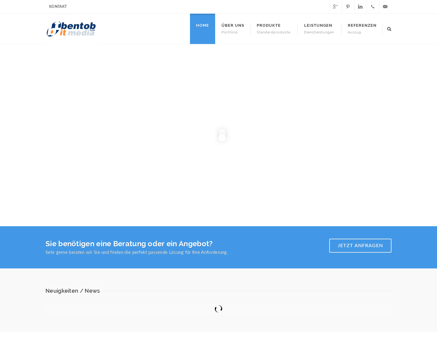 Aktuelle Website-Vorschau von Digital Signage