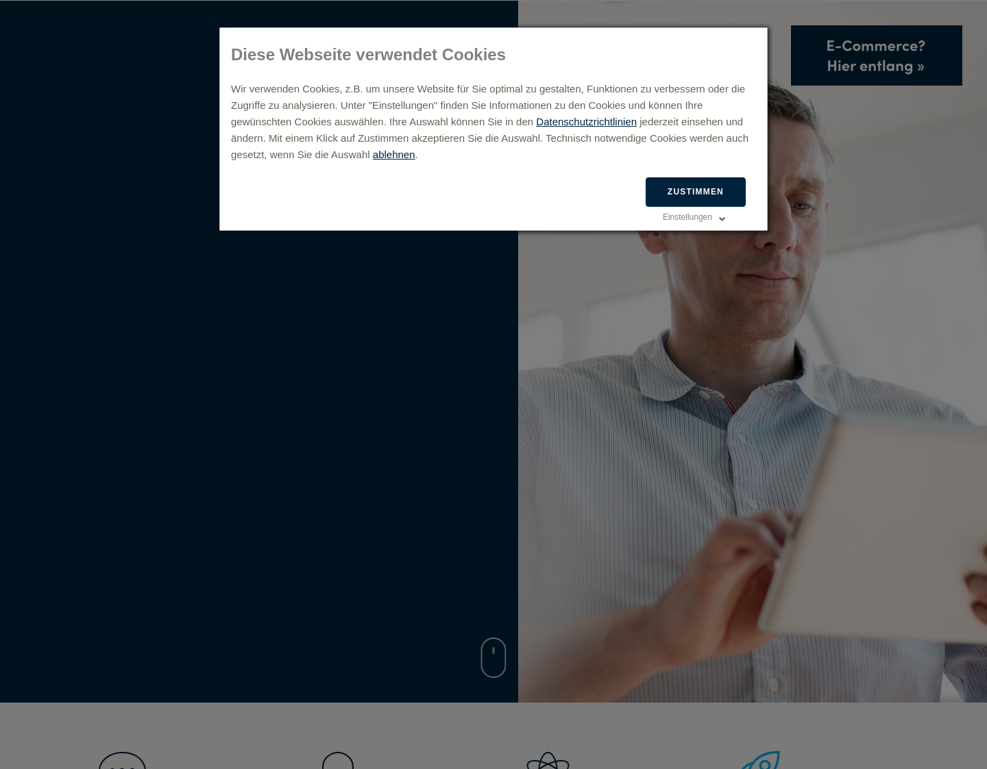Aktuelle Website-Vorschau von bgp e.media