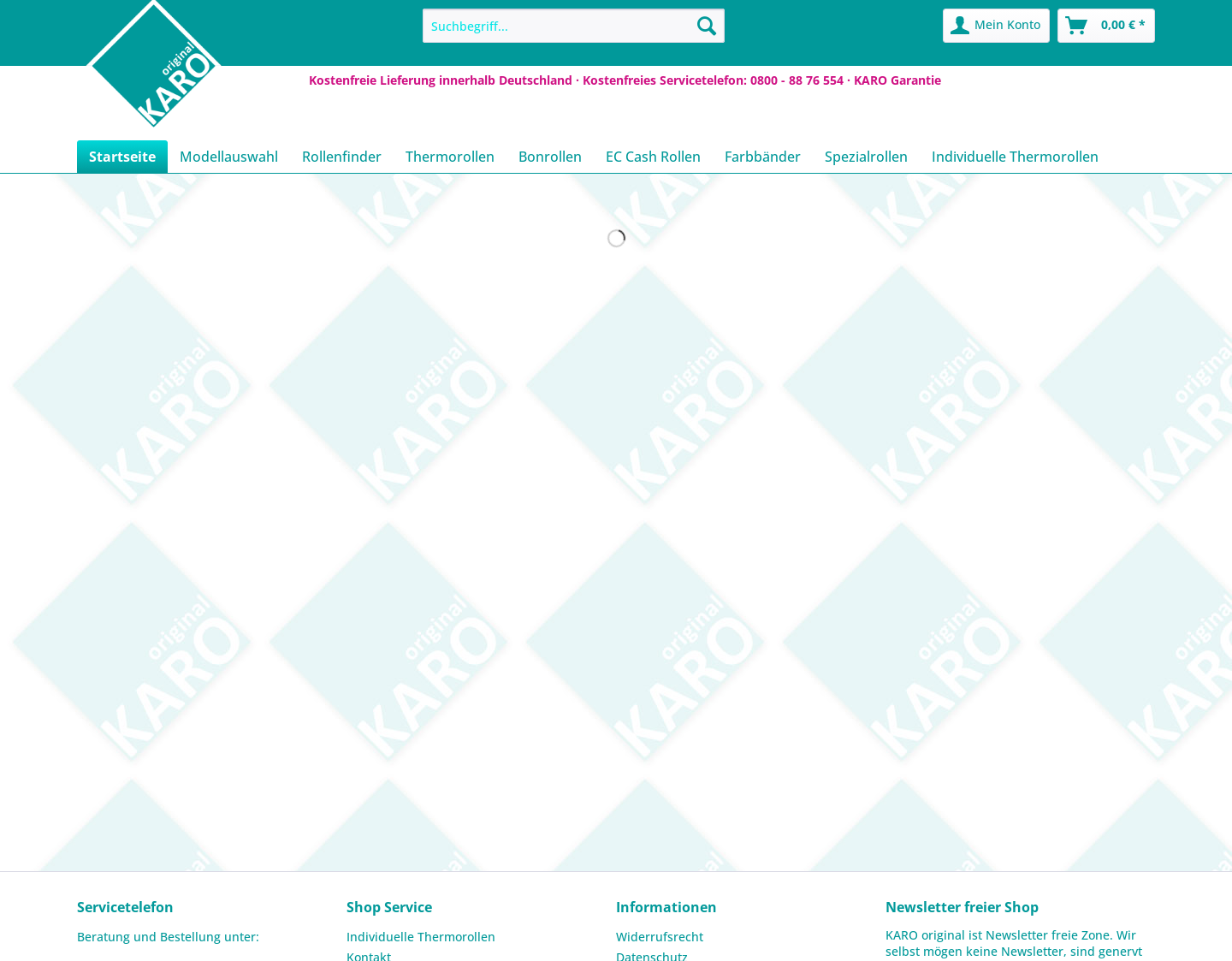 Aktuelle Website-Vorschau von KARO original
