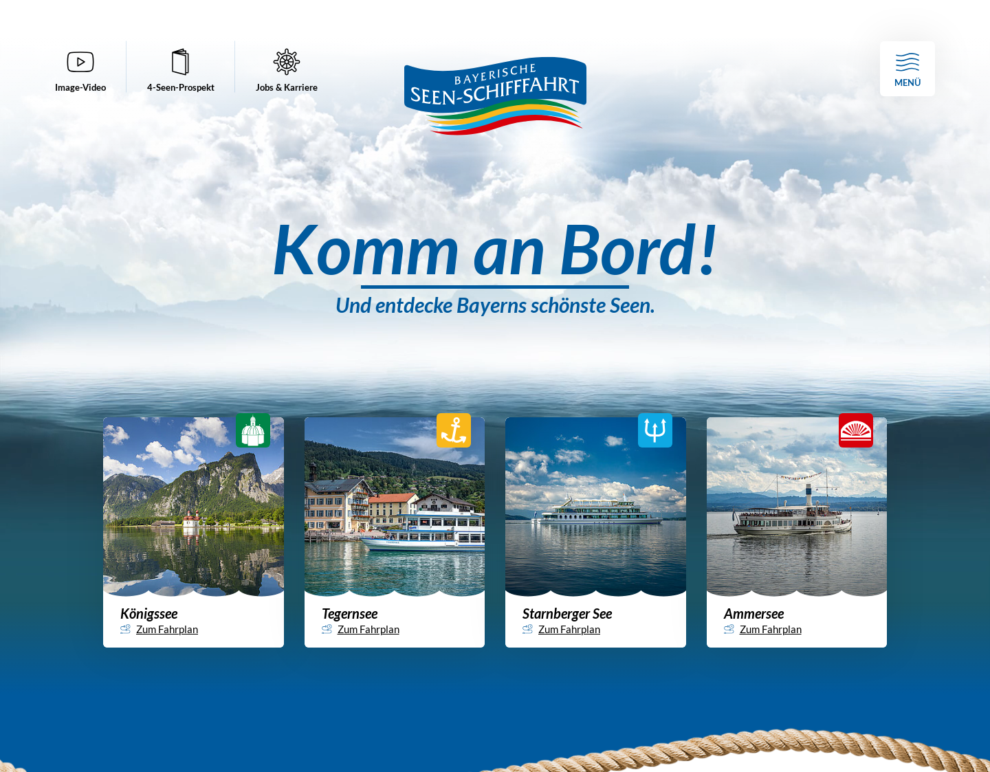 Aktuelle Website-Vorschau von Bayerische Seenschifffahrt
