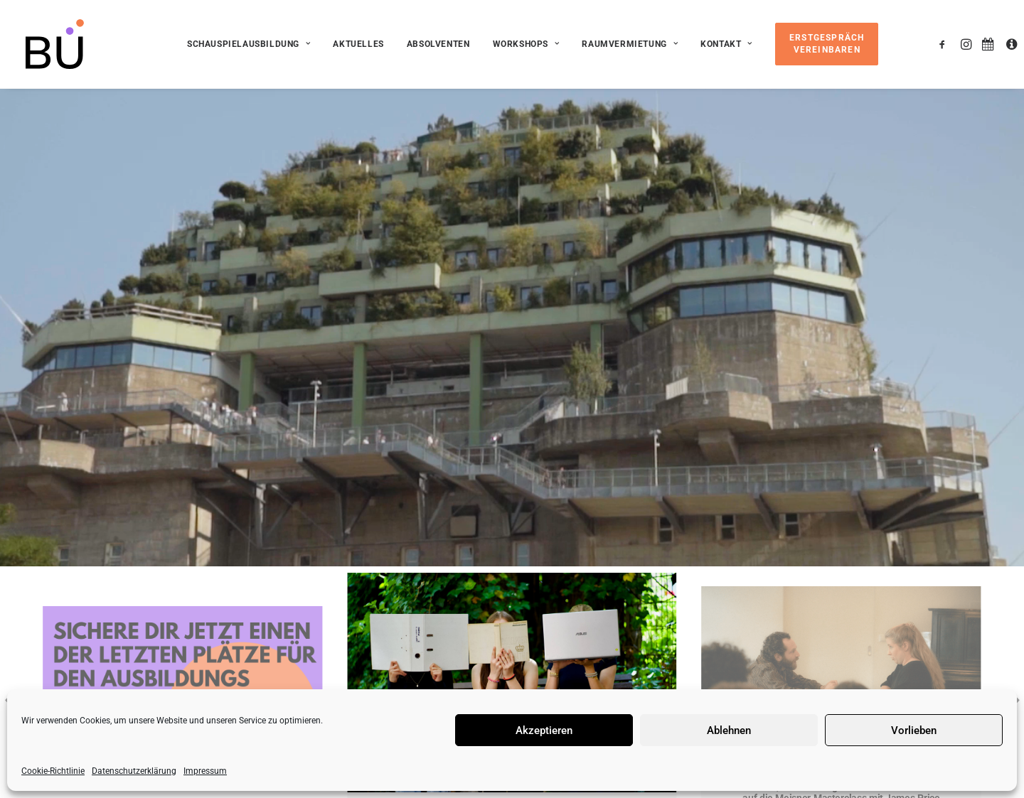 Aktuelle Website-Vorschau von Schauspielschule Hamburg