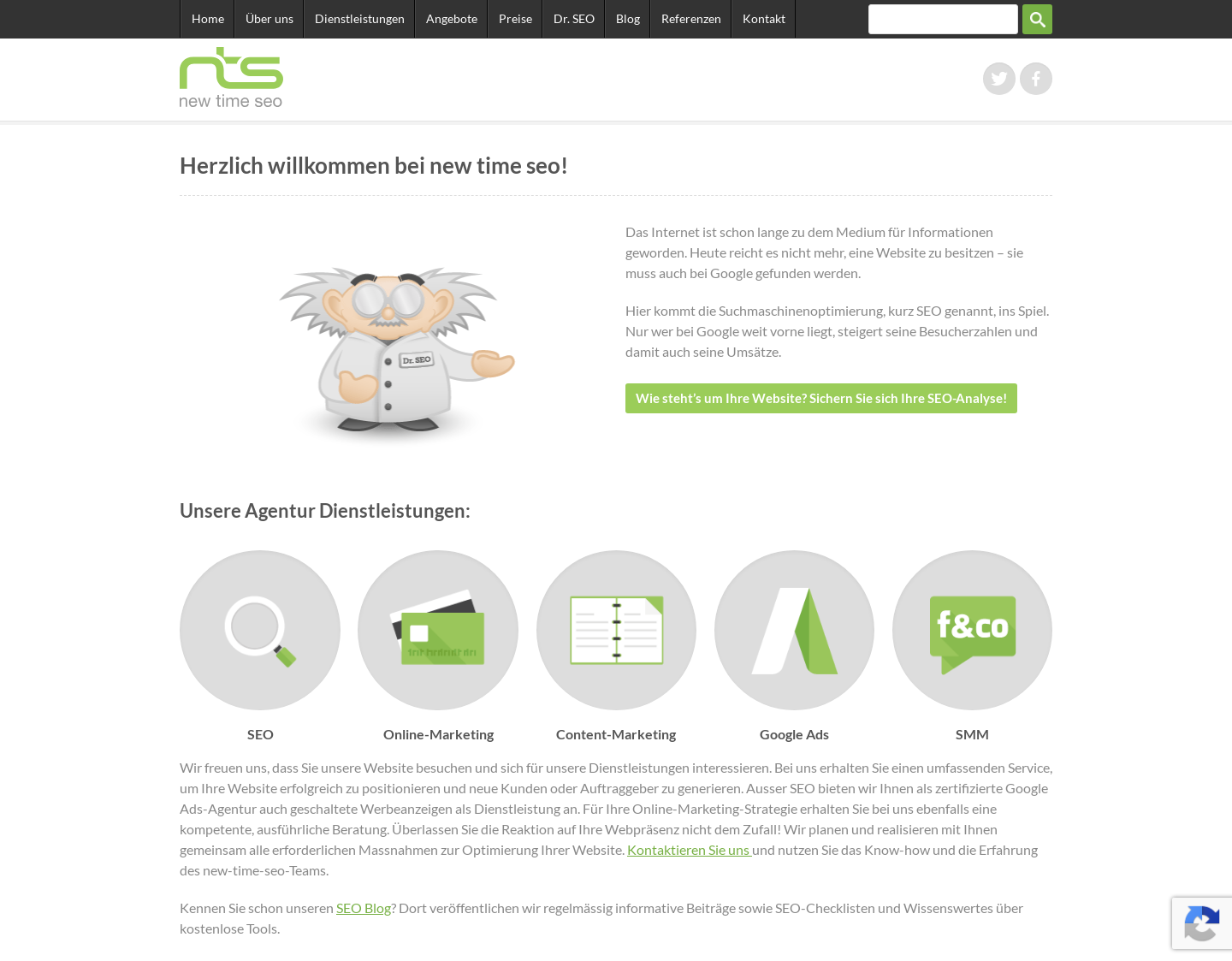 Aktuelle Website-Vorschau von SEO Agentur Schweiz