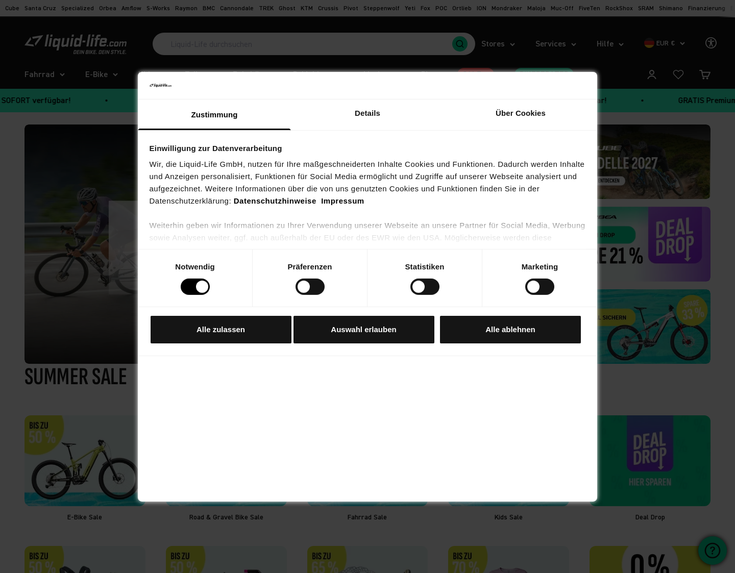 Aktuelle Website-Vorschau von Liquid Life GmbH