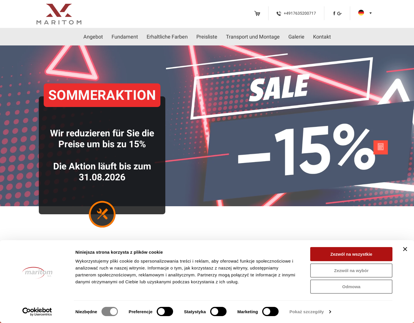 Aktuelle Website-Vorschau von Blechgarage - blechgaragen