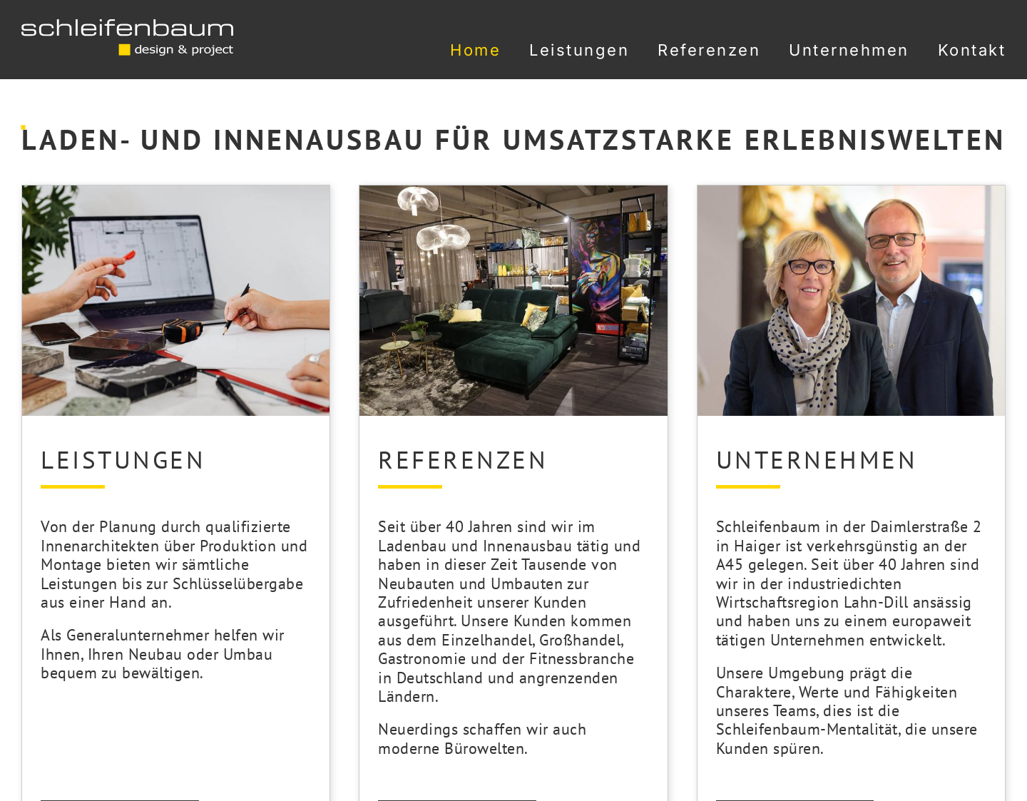 Aktuelle Website-Vorschau von Ladenbau & Ladeneinrichtung