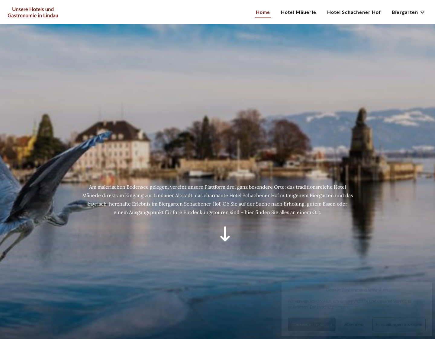 Aktuelle Website-Vorschau von Lindau Hotel