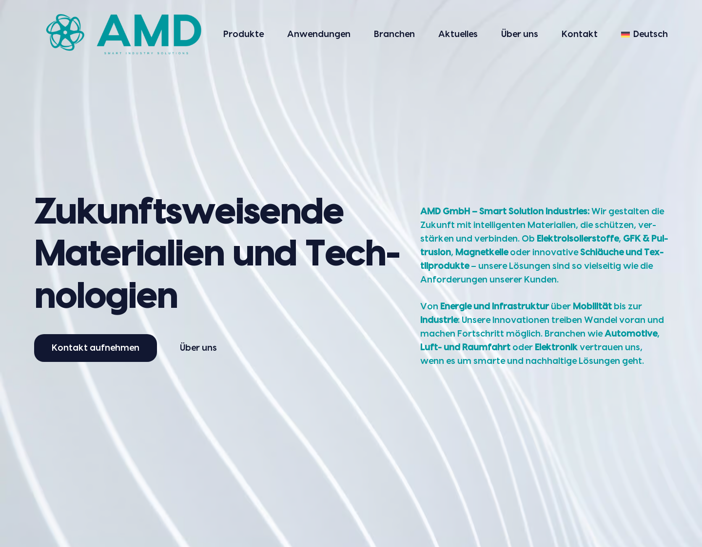 Aktuelle Website-Vorschau von AMD GmbH Aurich
