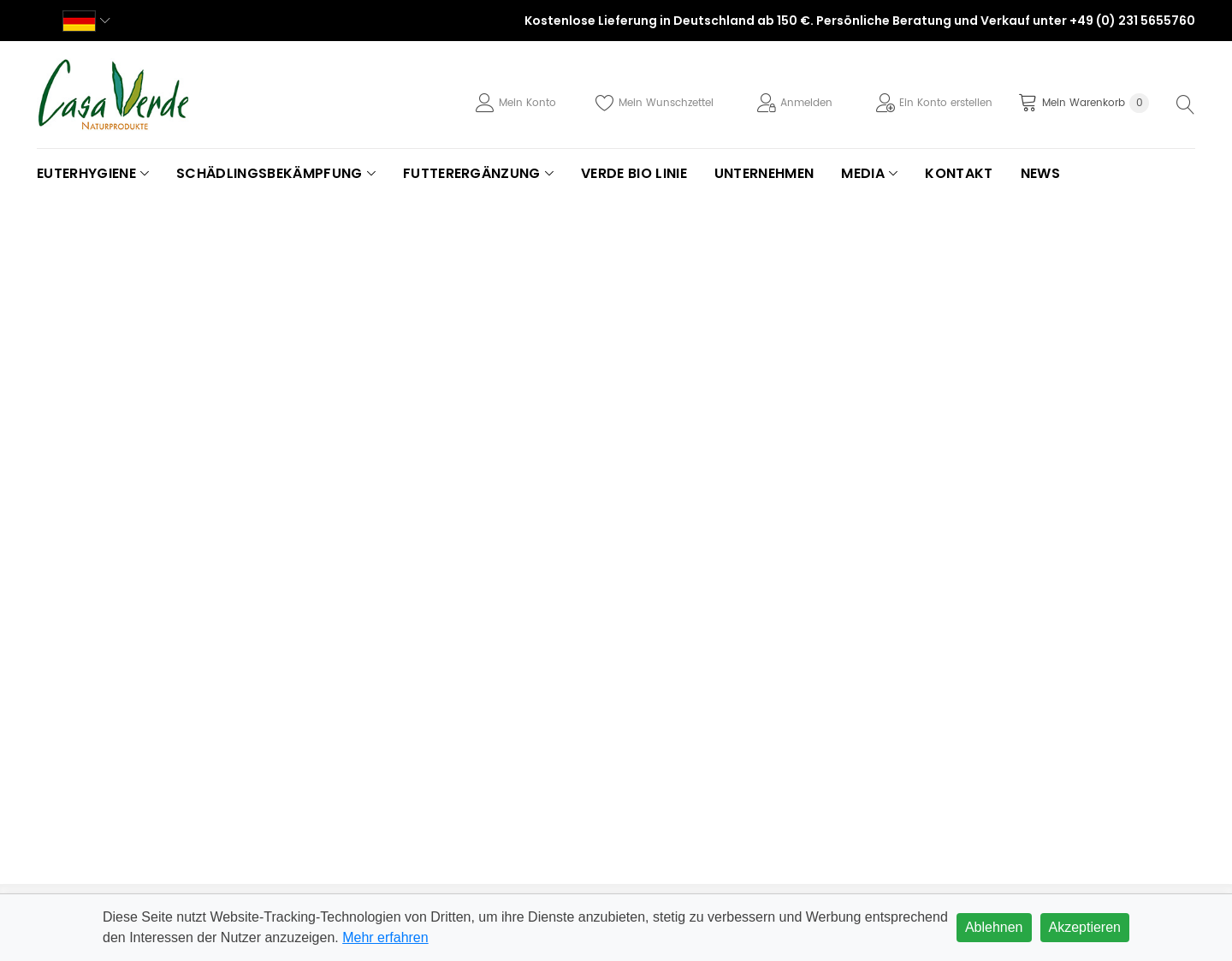 Aktuelle Website-Vorschau von Casa Verde Naturprodukte