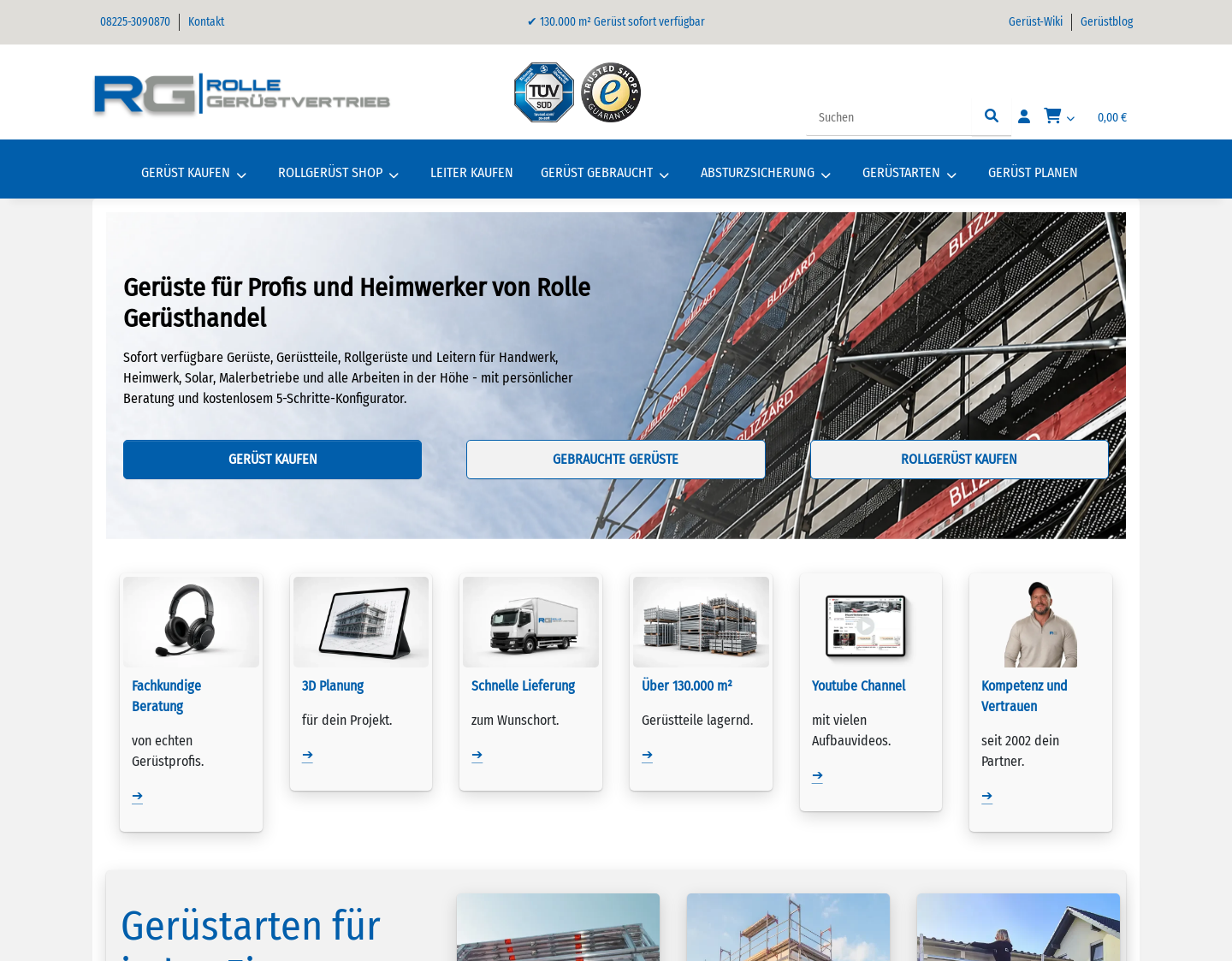 Aktuelle Website-Vorschau von Rolle Gerüstvertrieb e. K.