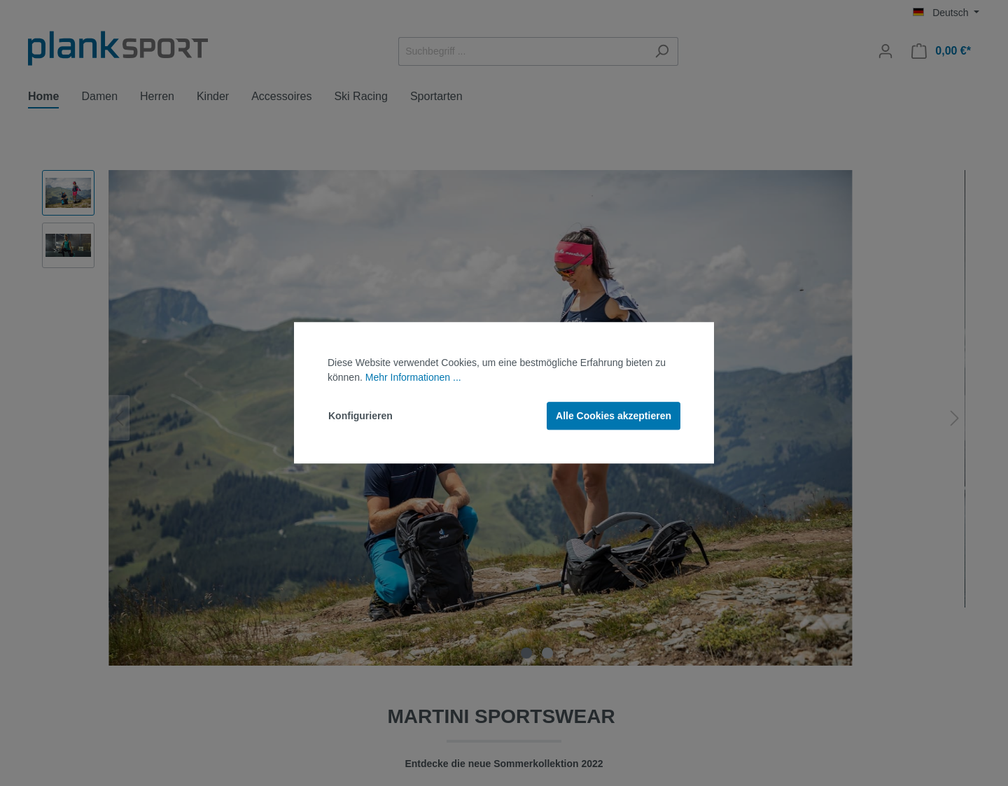 Aktuelle Website-Vorschau von Sportgeschäft Plank in Sterzing