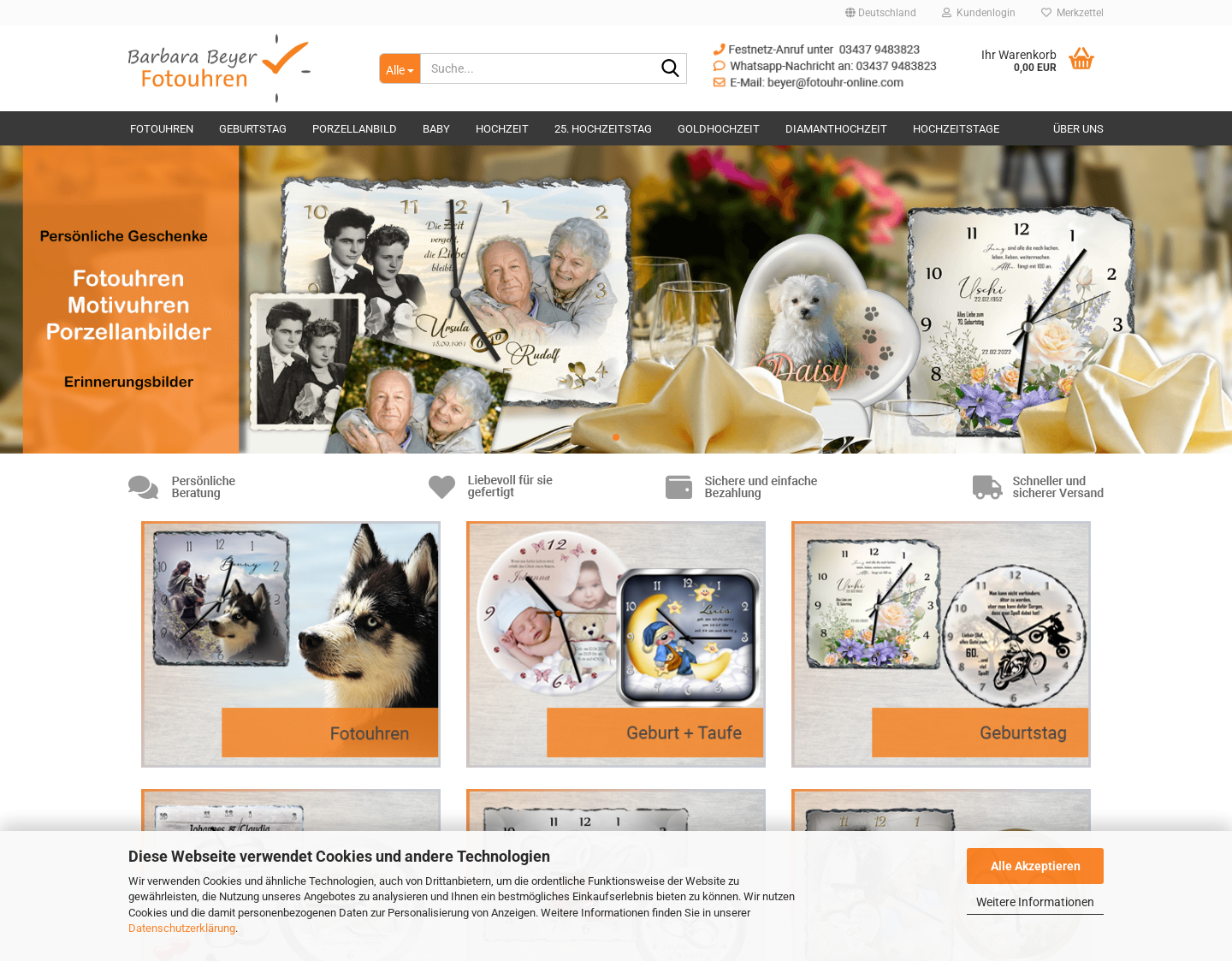 Aktuelle Website-Vorschau von Persönliche Hochzeitsgeschenkideen
