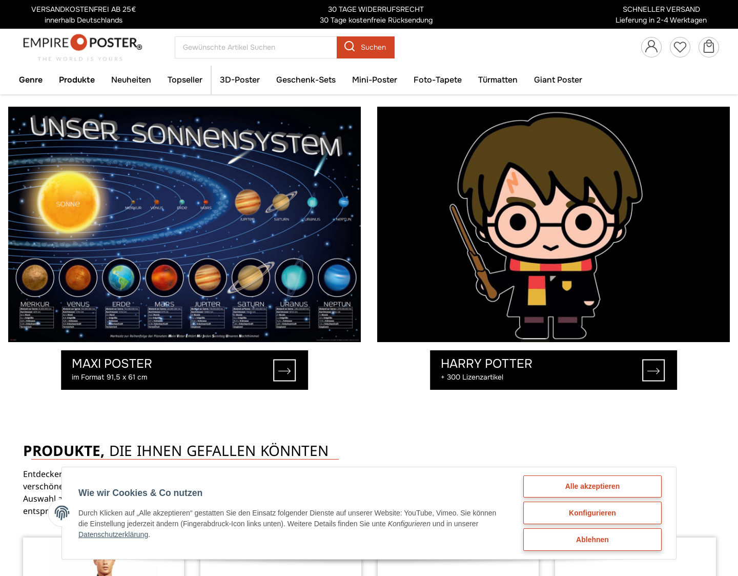 Aktuelle Website-Vorschau von Poster