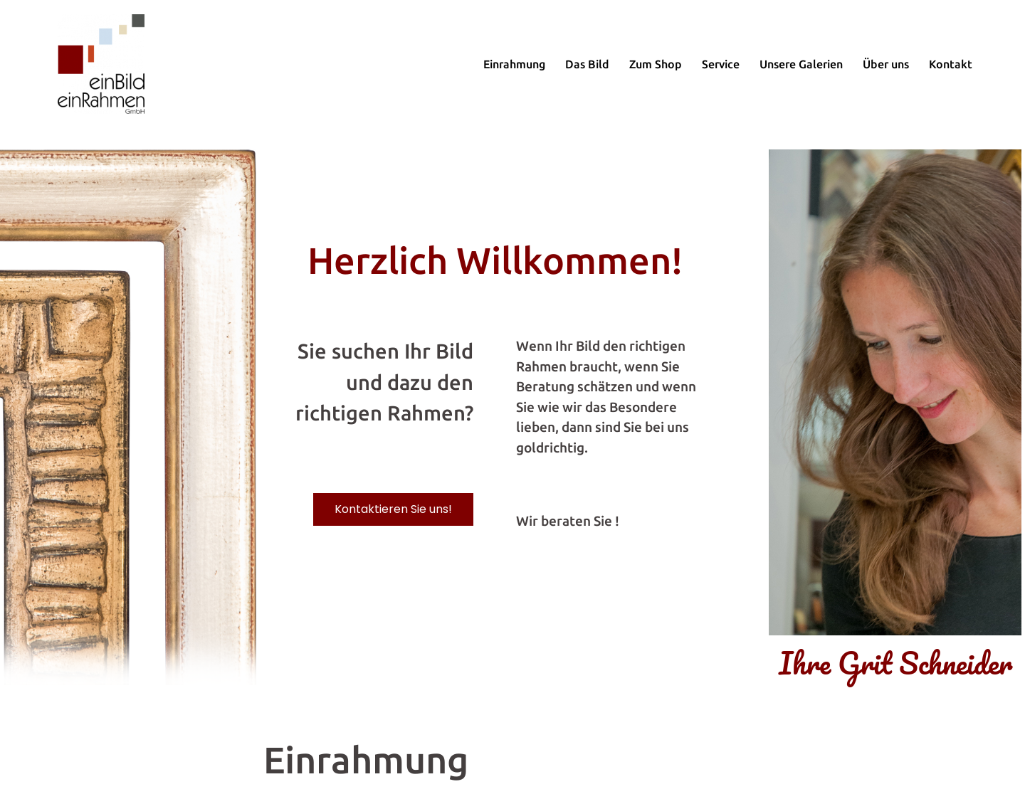 Aktuelle Website-Vorschau von einBild einRahmen Regensburg