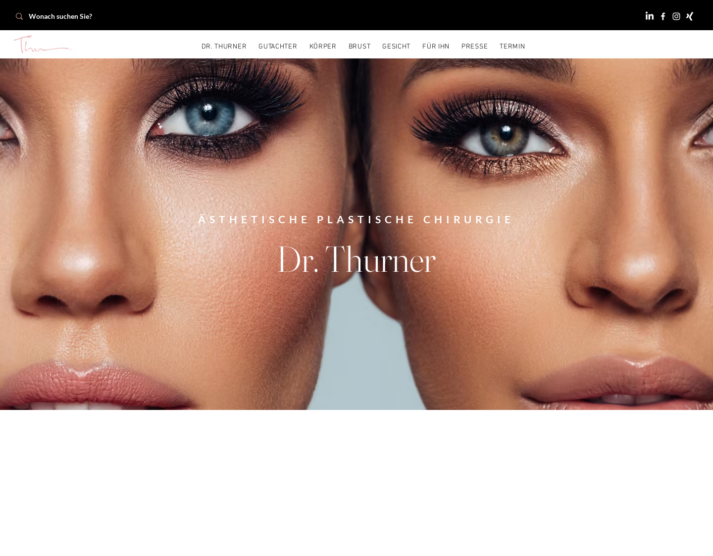 Aktuelle Website-Vorschau von Schönheitschirurgie Dr. Thurner