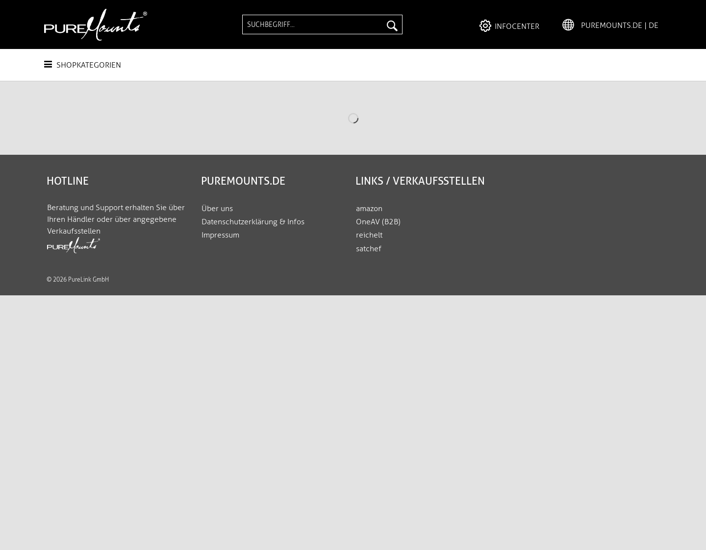 Aktuelle Website-Vorschau von PureMounts GmbH