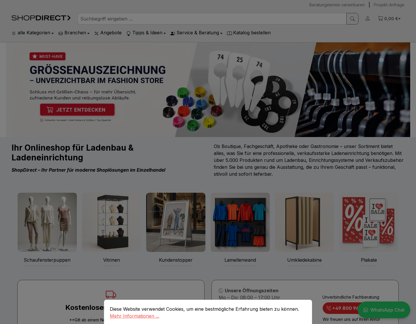 Aktuelle Website-Vorschau von Schaufensterpuppen online kaufen