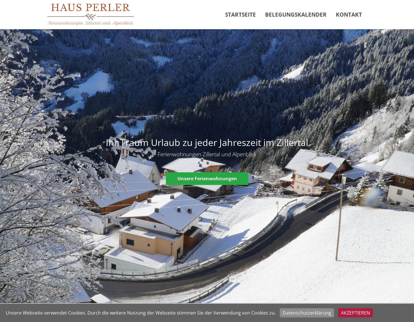 Aktuelle Website-Vorschau von ZillertalNet Hotels, Ferienwohnung