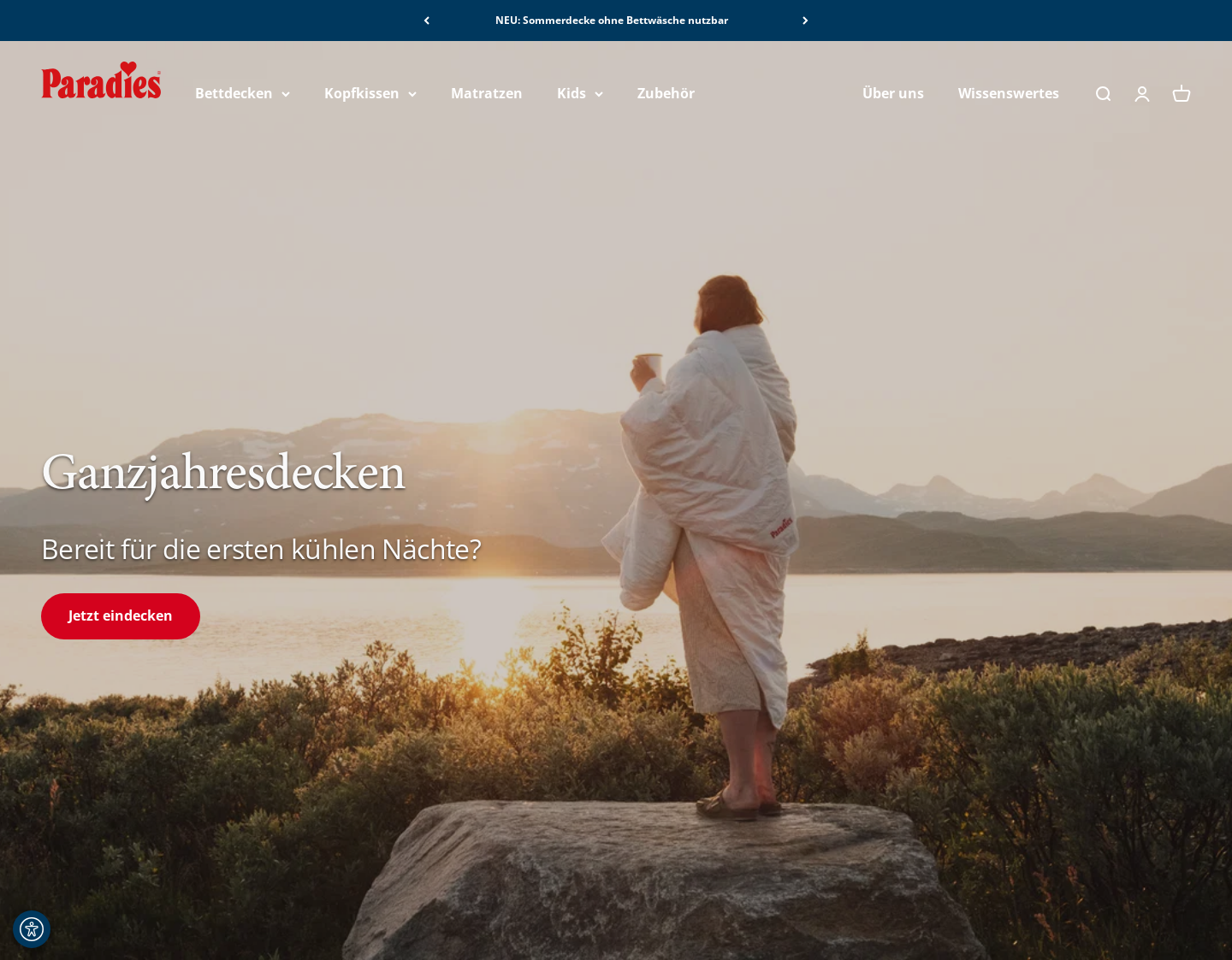 Aktuelle Website-Vorschau von Komfortable Bettwaren