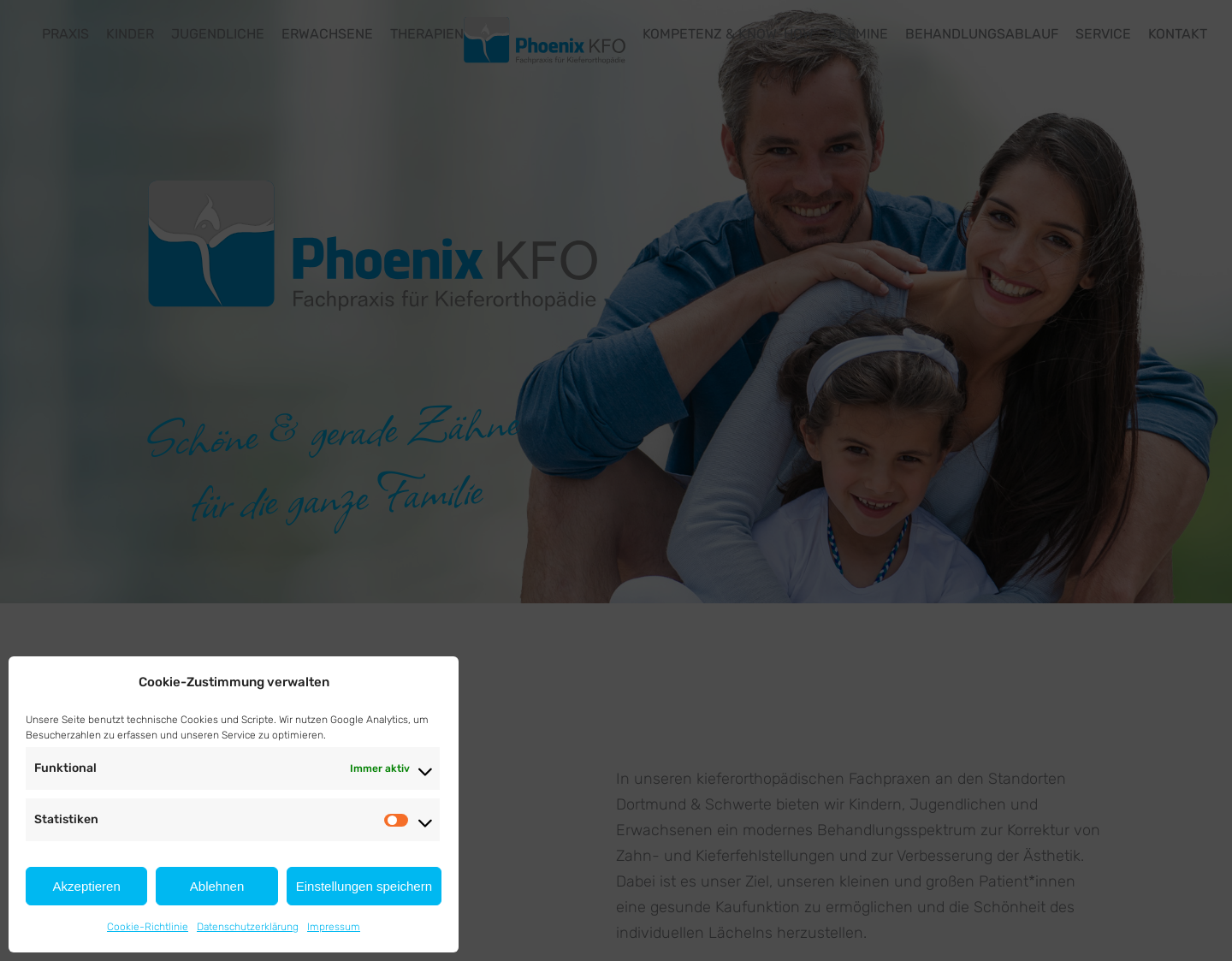 Aktuelle Website-Vorschau von Phoenix-KFO