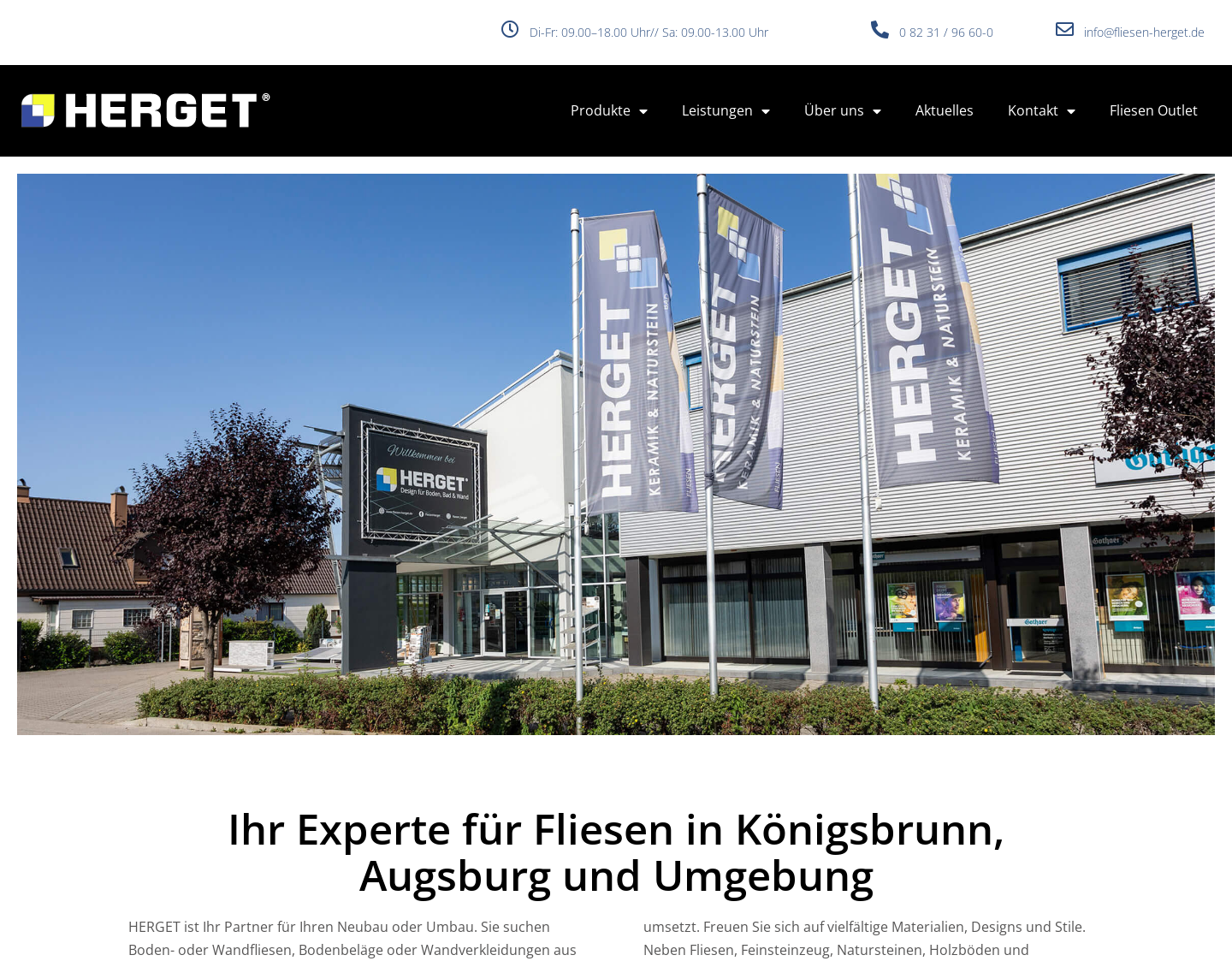 Aktuelle Website-Vorschau von Herget Fliesenleger München