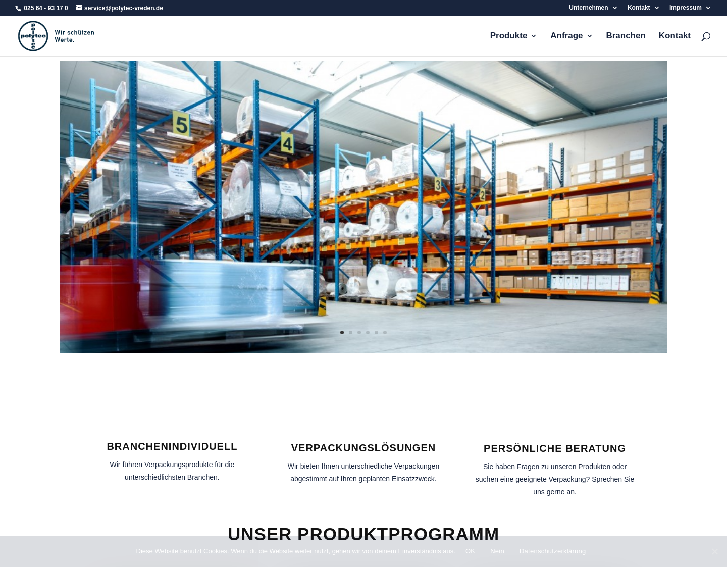 Aktuelle Website-Vorschau von Polytec-vreden