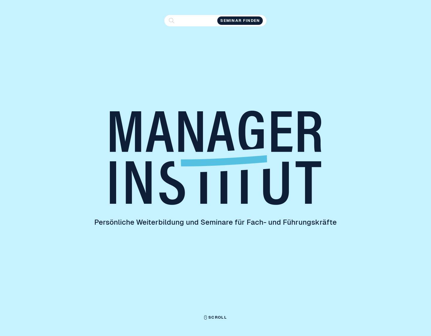 Aktuelle Website-Vorschau von MANAGER INSTITUT - Management lerne