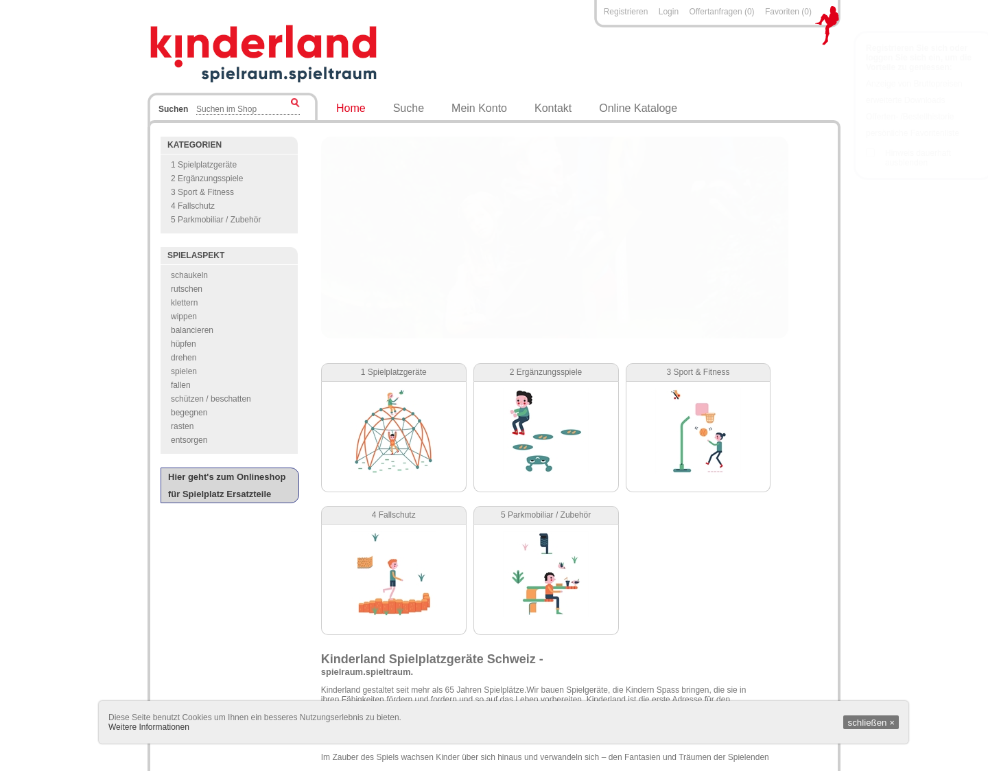 Aktuelle Website-Vorschau von Spielplatzgeräte