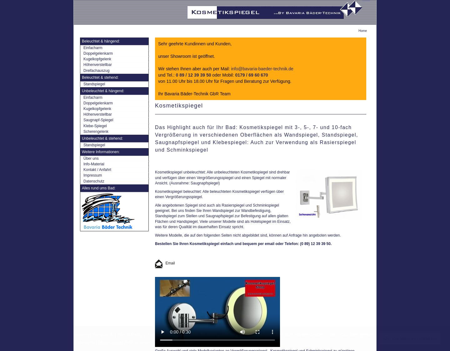 Aktuelle Website-Vorschau von Kosmetikspiegel - Shop