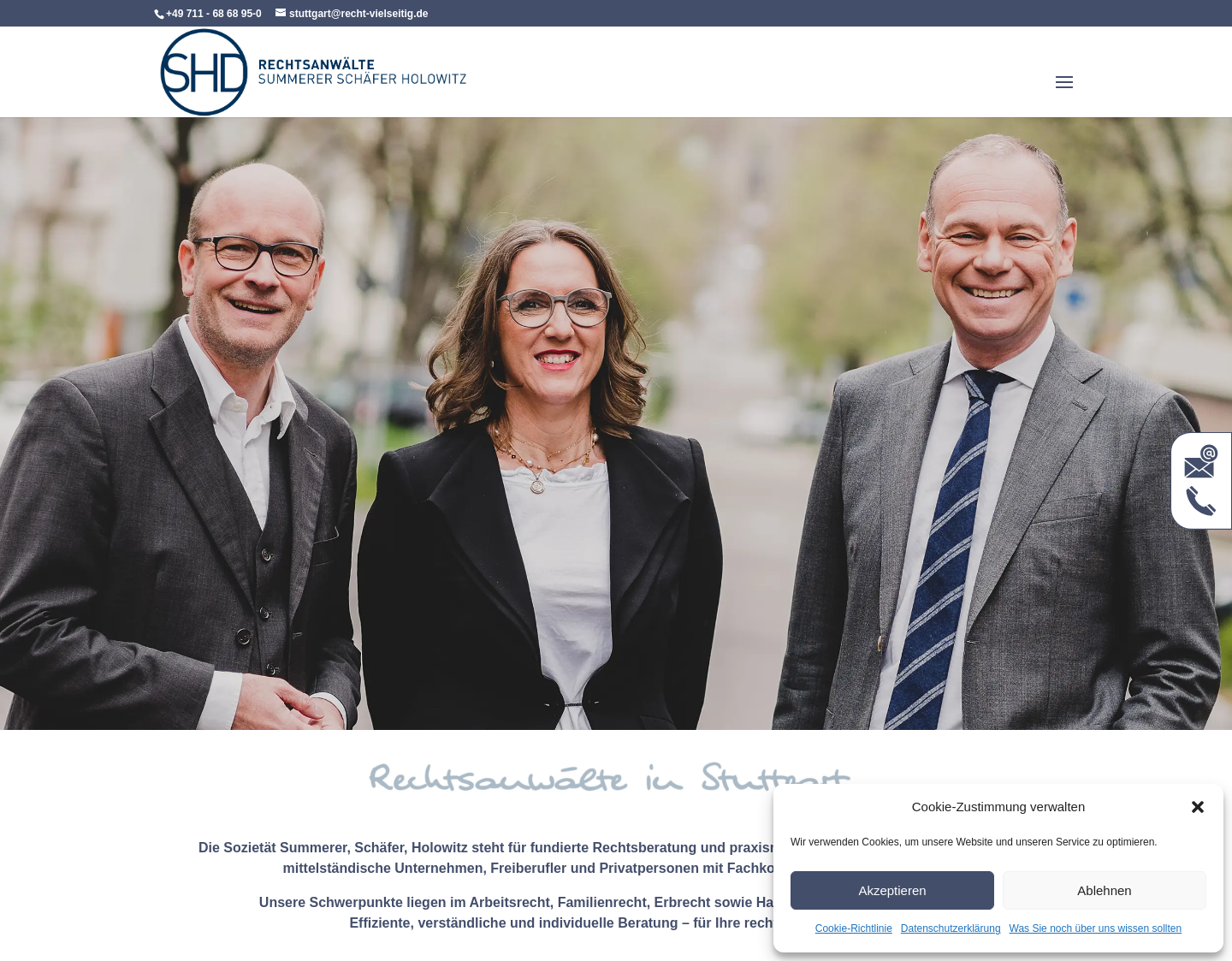 Aktuelle Website-Vorschau von Rechtsanwalt Stuttgart