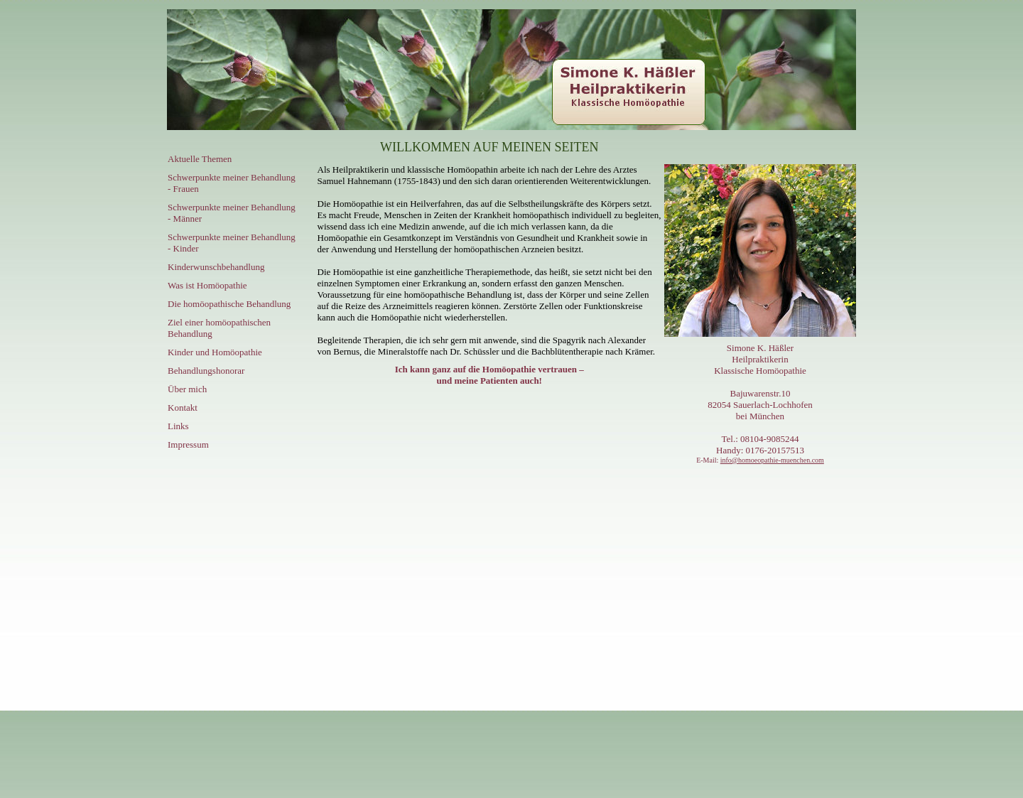 Aktuelle Website-Vorschau von Simone Häßler Heilpraktikerin